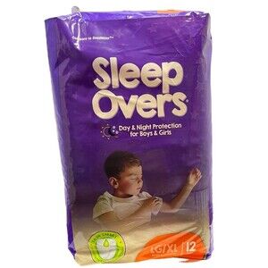Sleep Overs Pull Up Style‎ Incontinence Pants, Size Youth XL - 12 Count